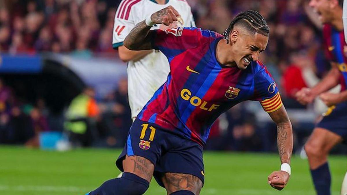 每体：拉菲尼亚国家德比破门，对皇马打进8球巴萨队史第5